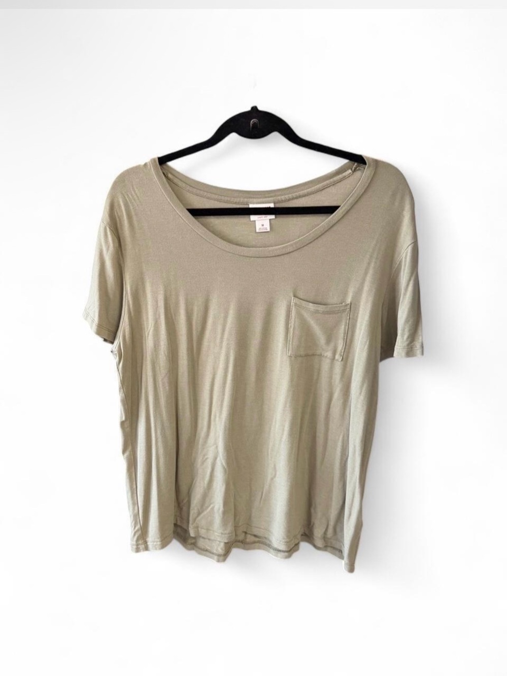 Mossimo Supply Co. Olive Green Pocket Tee Size: Medium